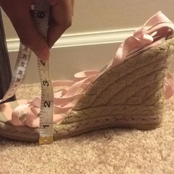 Tommy Girl tie around ankles wedges Sandals - Picture 6 of 6